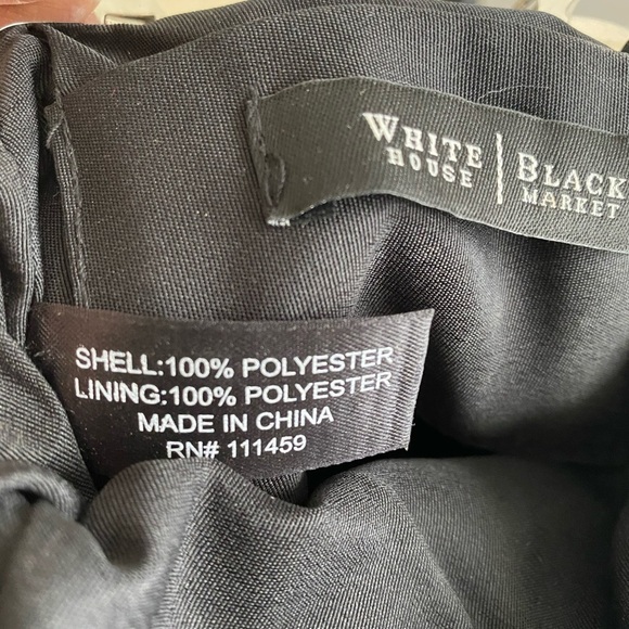 Elegant White House Black Market Black Floral Motif Evening Clutch - Picture 7 of 14